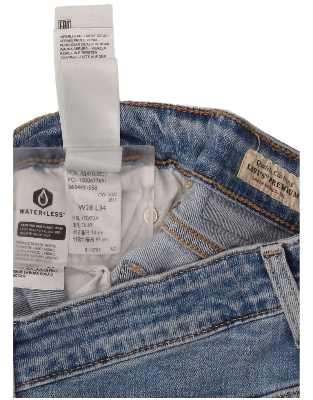 Blugi evazați Levi's 726 pentru femei W28 L34 bumbac albastru