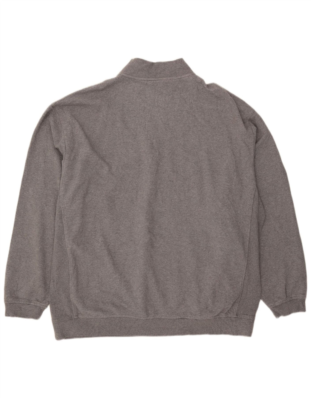 Pulover Nike pentru bărbați, cu fermoar și gât, bumbac gri 3XL