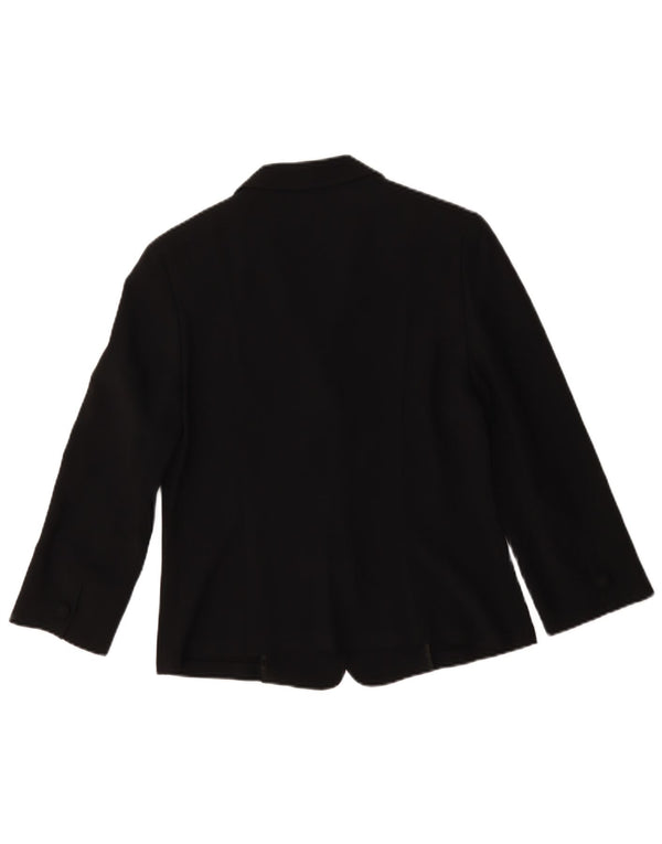 Jachetă Blazer pentru femei Marella cu mâneci 3/4 UK 16 Acetat mare negru
