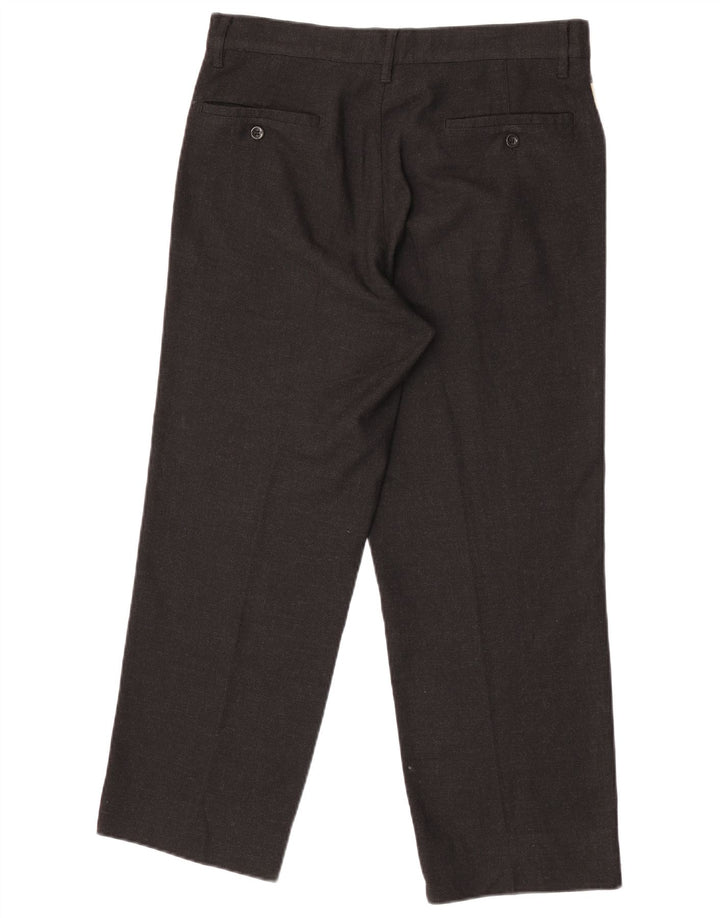 Pantaloni casual drepti pentru bărbați Armani IT 48 Medium L32 L27 Poliester negru