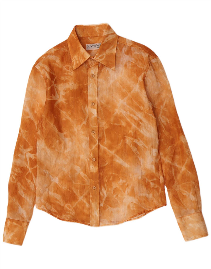 Cămașă Vintage de damă portocaliu mediu Tie Dye