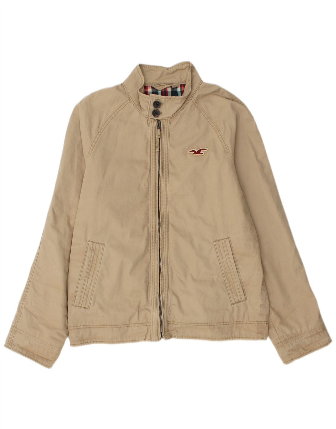 Bomber pentru bărbați HOLLISTER UK 42 XL, bumbac, bej