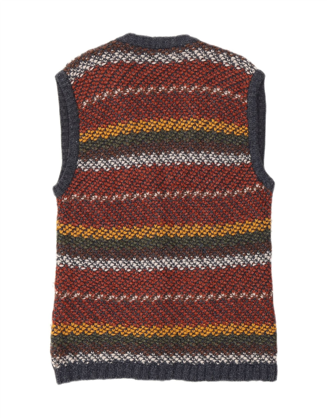 Pulover Cardigan Vintage pentru Damă UK 14 Medium Multicolore Dungi