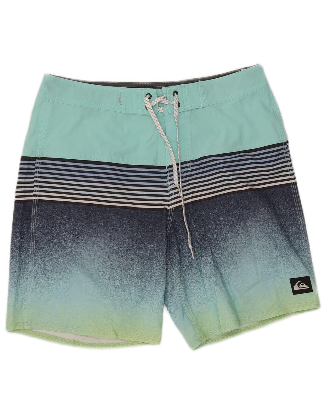 Pantaloni scurți de înot Quiksilver pentru bărbați, poliester cu dungi turcoaz medii
