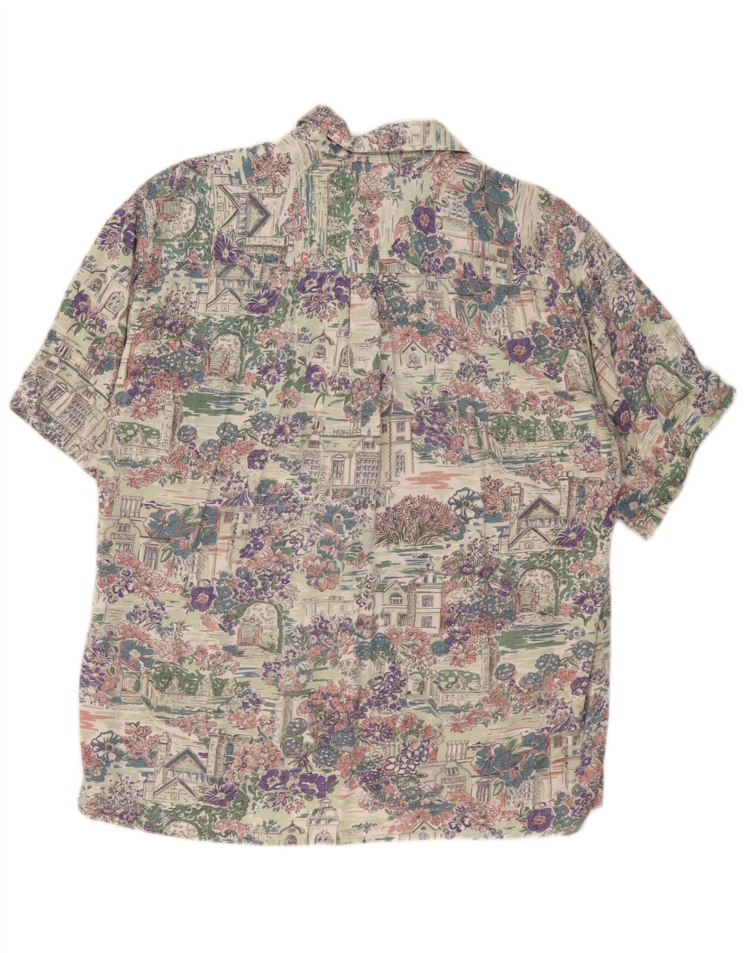 Cămașă cu mânecă scurtă pentru bărbați ELEGANCE Mărimea 41/42 mare, multicoloră, florală