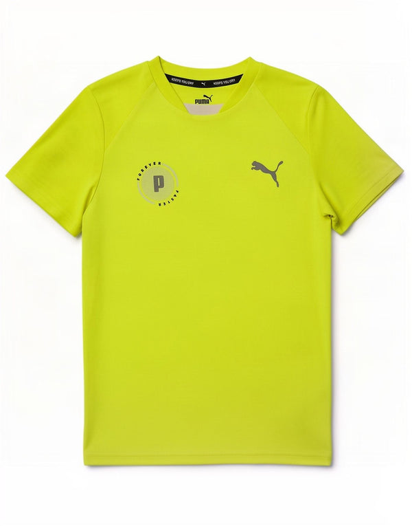 Tricou grafic Puma pentru băieți Top 11-12 ani Poliester verde