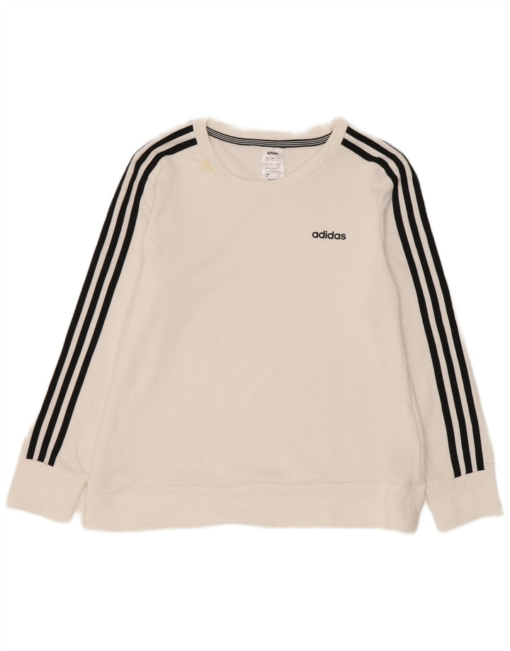 Pulover adidas Climalite pentru femei UK 12/14 Poliester alb mediu