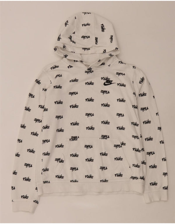 Pulover Nike pentru băieți Graphic Standard Fit 13-14 ani XL Bumbac alb