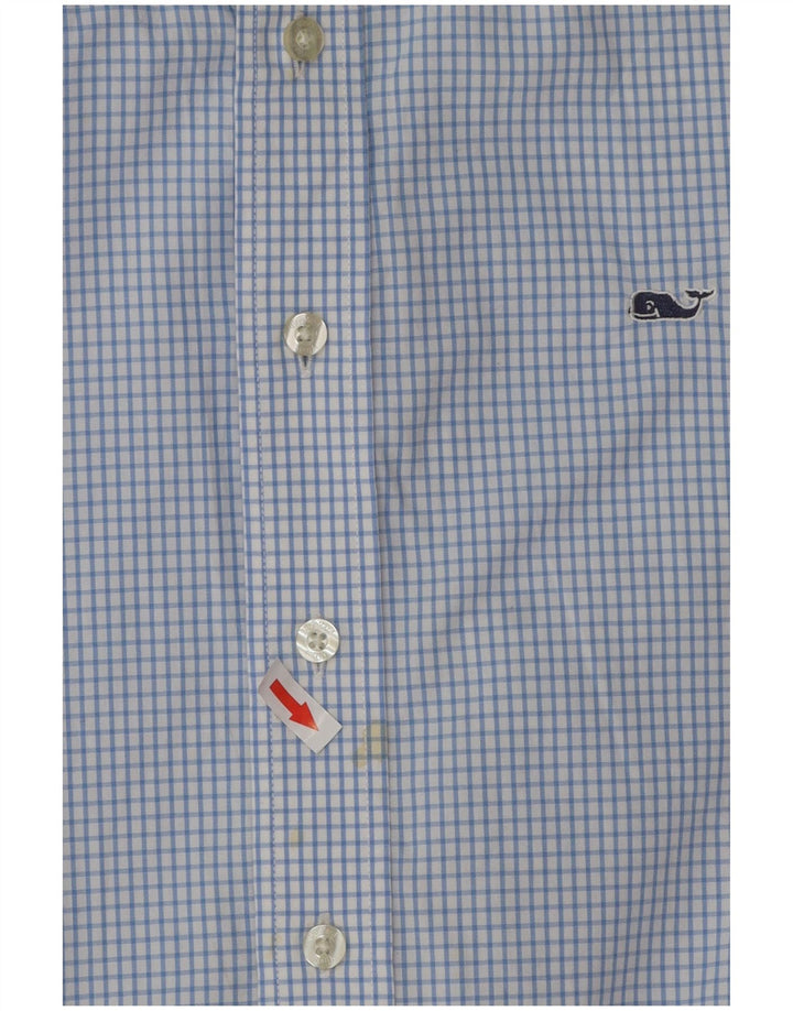Cămașă pentru bărbați Vineyard Vines Bumbac cu carouri albastre mici