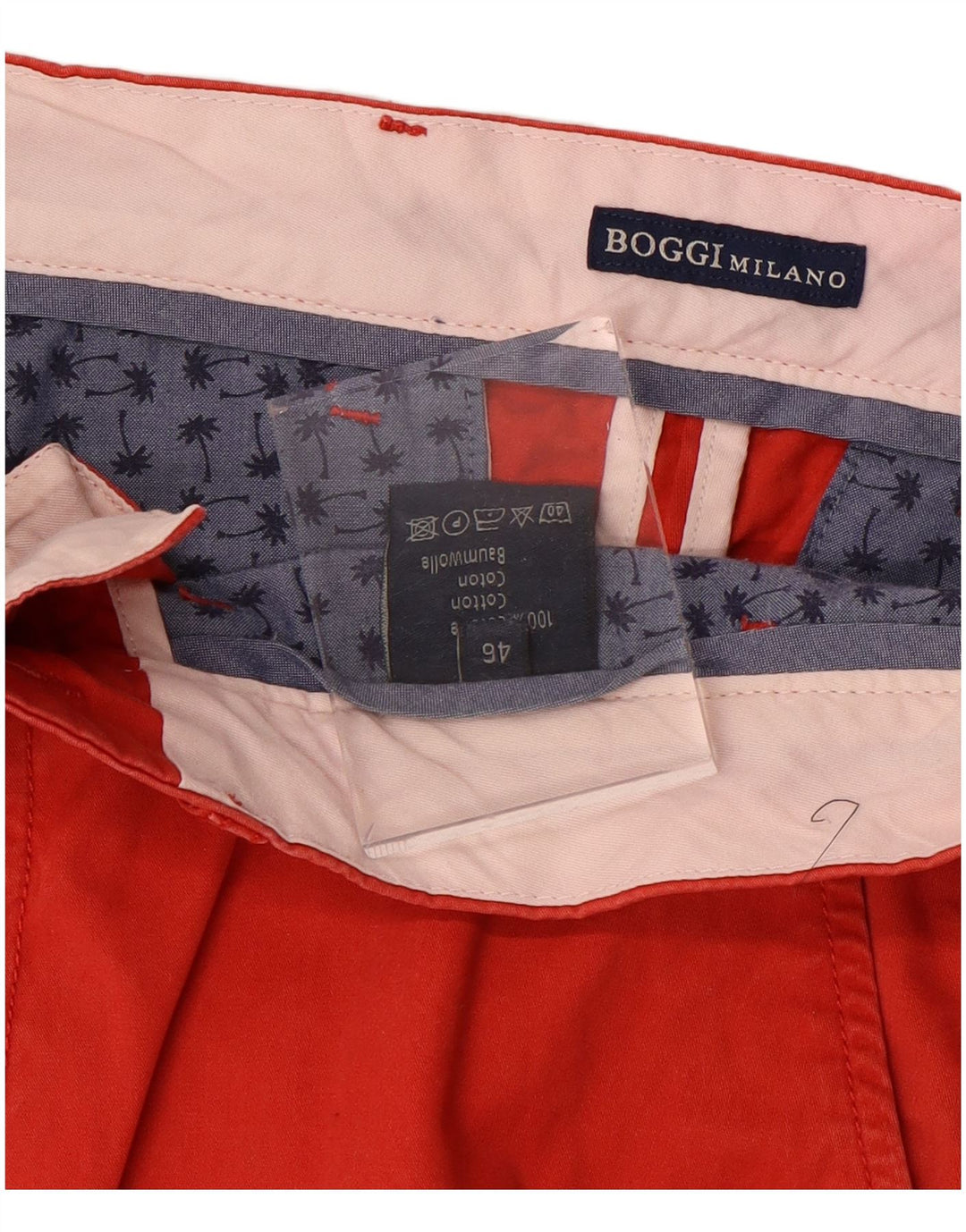 Pantaloni scurți chino pentru bărbați BOGGI Milano IT 46 Small W34 Bumbac roșu