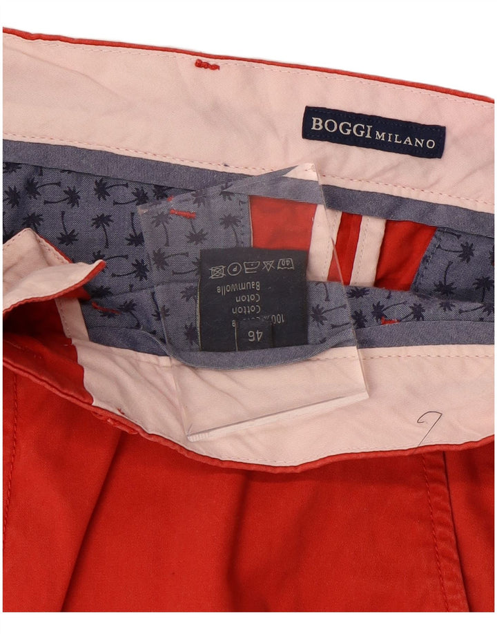 Pantaloni scurți chino pentru bărbați BOGGI Milano IT 46 Small W34 Bumbac roșu
