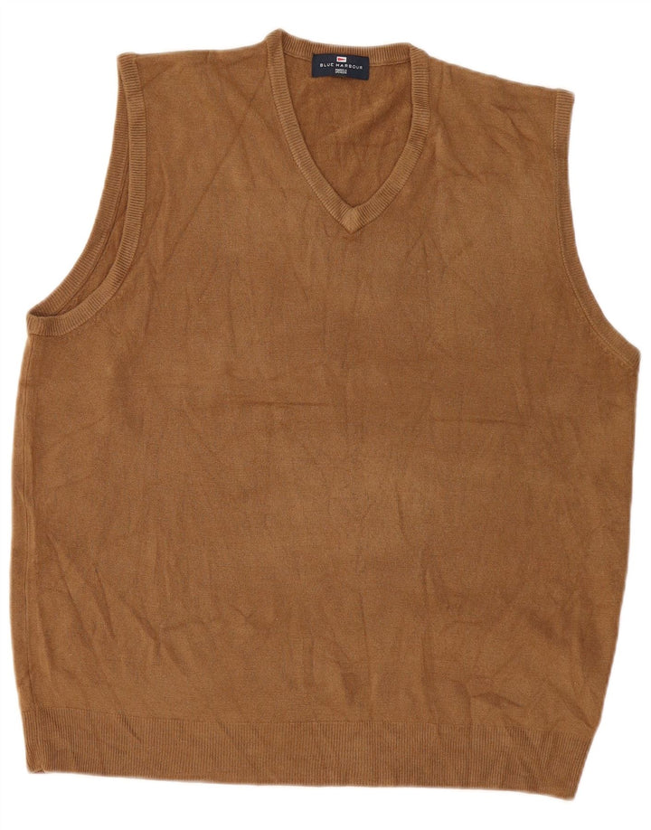 Marks & Spencer Mens Vest Tank Top XL Bej Acrilic
