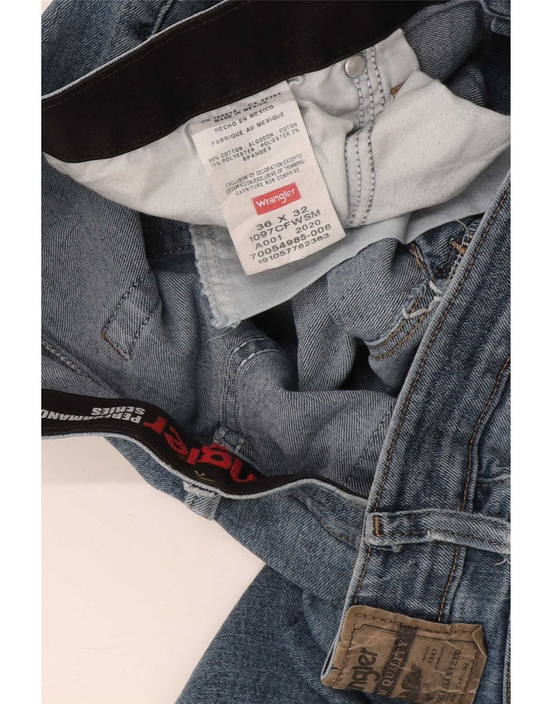 Blugi drepti pentru bărbați Wrangler W36 L32 Bumbac albastru