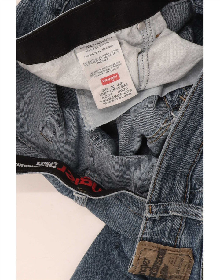Blugi drepti pentru bărbați Wrangler W36 L32 Bumbac albastru