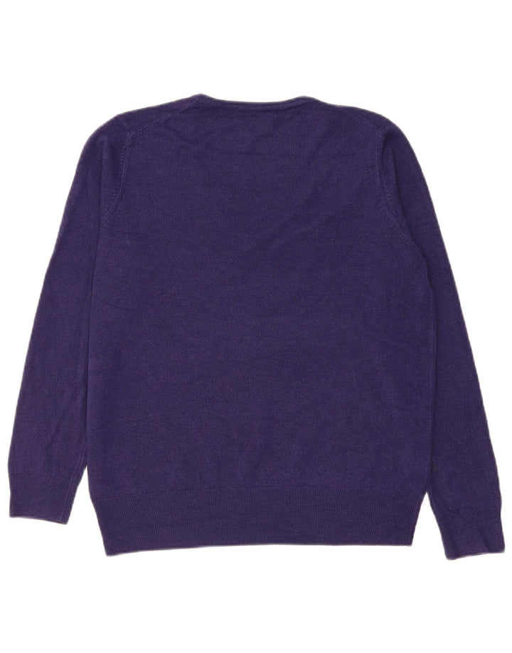 Pulover cu decolteu în V pentru femei Marks & Spencer UK 14 mare violet
