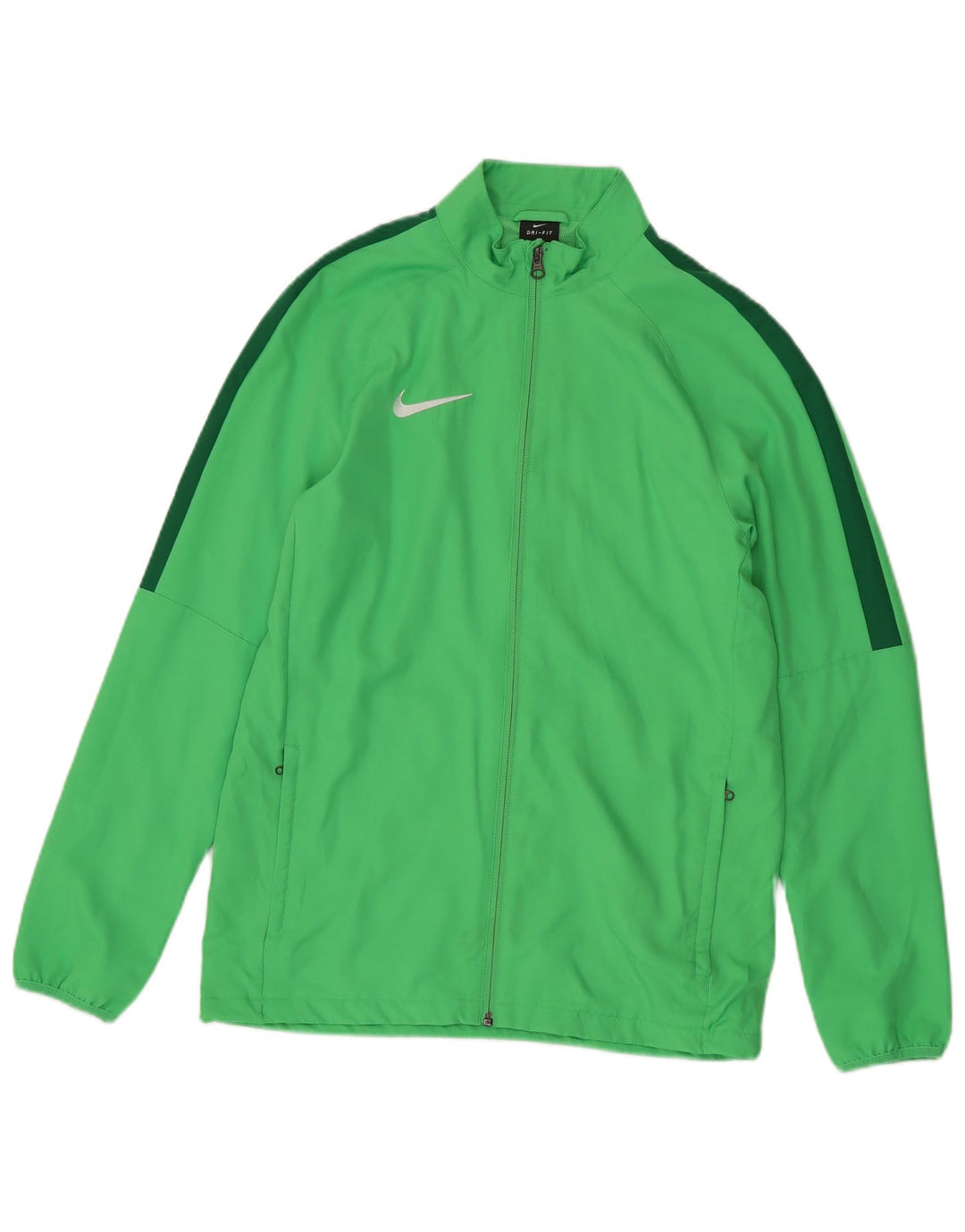 Jachetă de top pentru trening Nike Dri Fit pentru bărbați, verde mediu, poliester color bloc