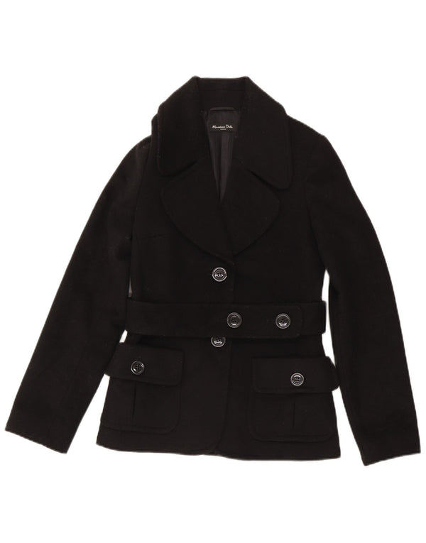 Jachetă Blazer Femei Massimo Dutti cu 2 nasturi EU 36 XS Lână neagră