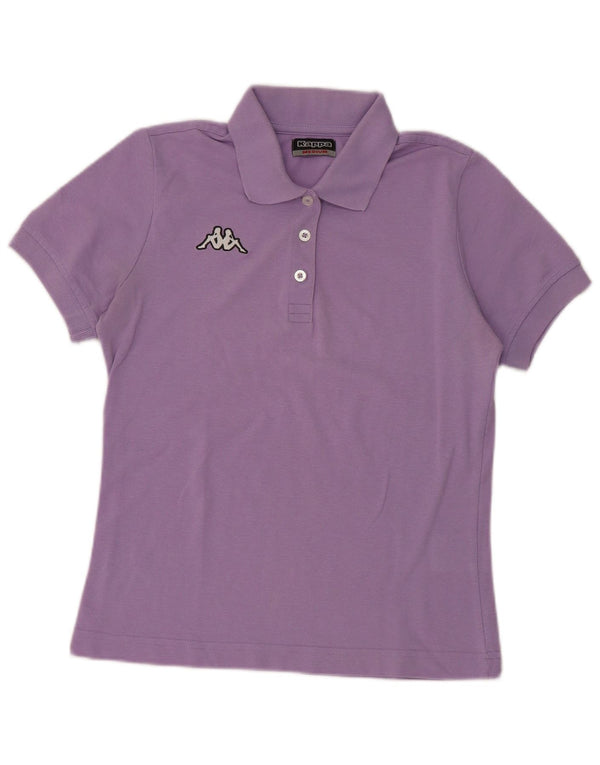 Tricou polo Kappa pentru femei UK 12, bumbac violet mediu