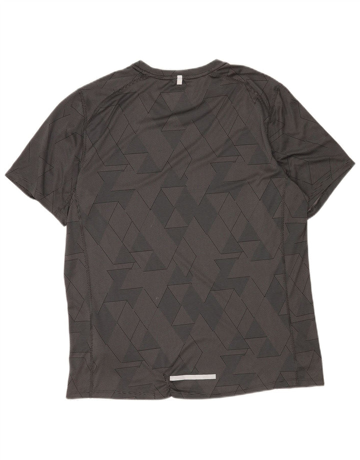 Tricou Nike Dri Fit pentru bărbați Top mare, negru, poliester geometric