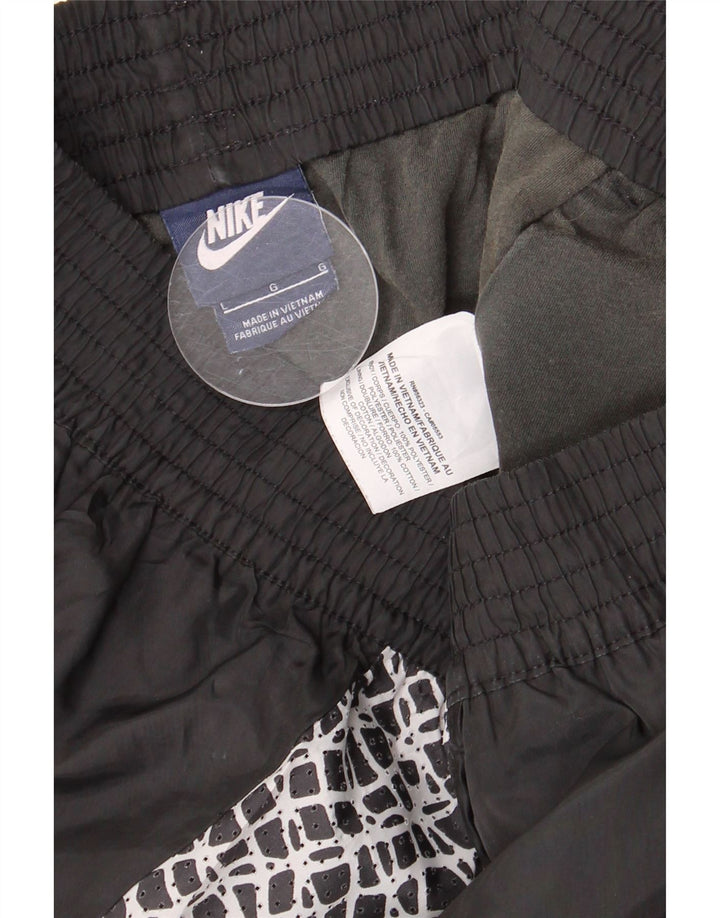 Pantaloni scurti sport NIKE pentru femei UK 14, mari, negru, poliester geometric