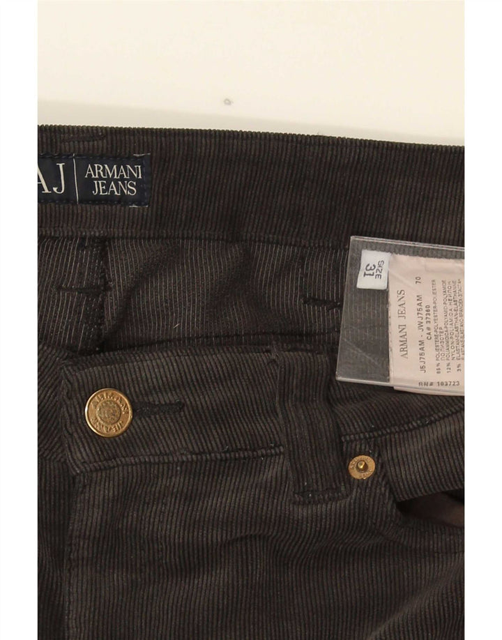 Pantaloni drepti din velur pentru femei Armani L31 L34 Poliester gri