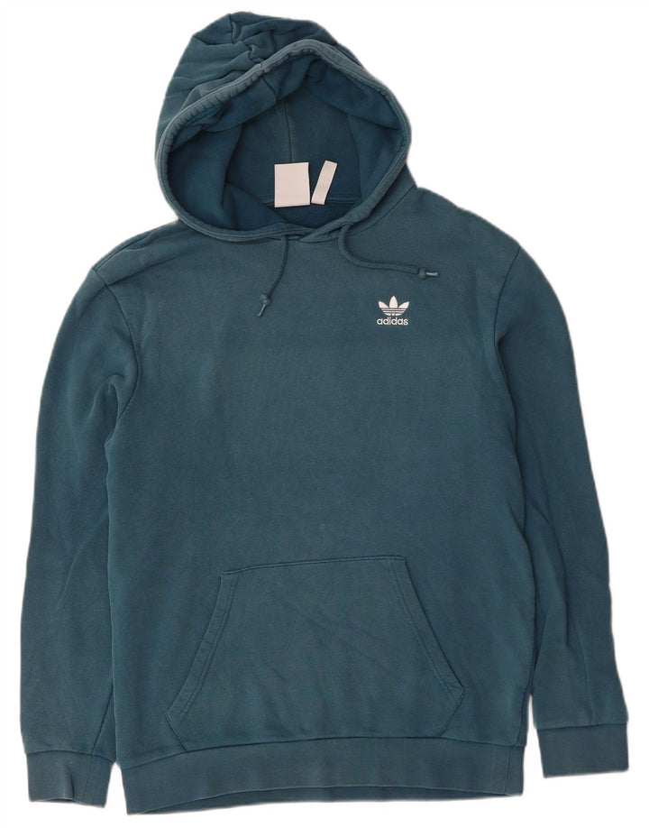 Pulover Adidas pentru bărbați, bumbac mic, albastru