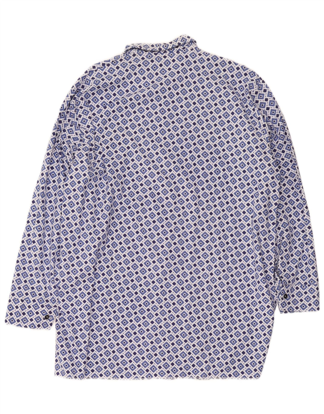 Cămașă Vintage pentru bărbați Mărimea 42 Mare Albastru Geometric