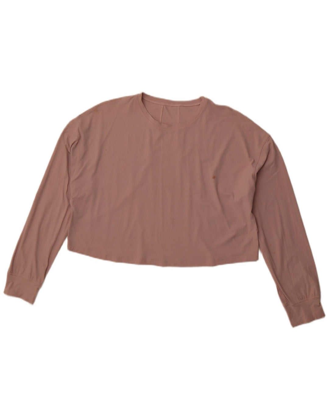 LULULEMON Crop Top cu mânecă lungă pentru femei, cu tăiere largi, UK 14 Roz mediu