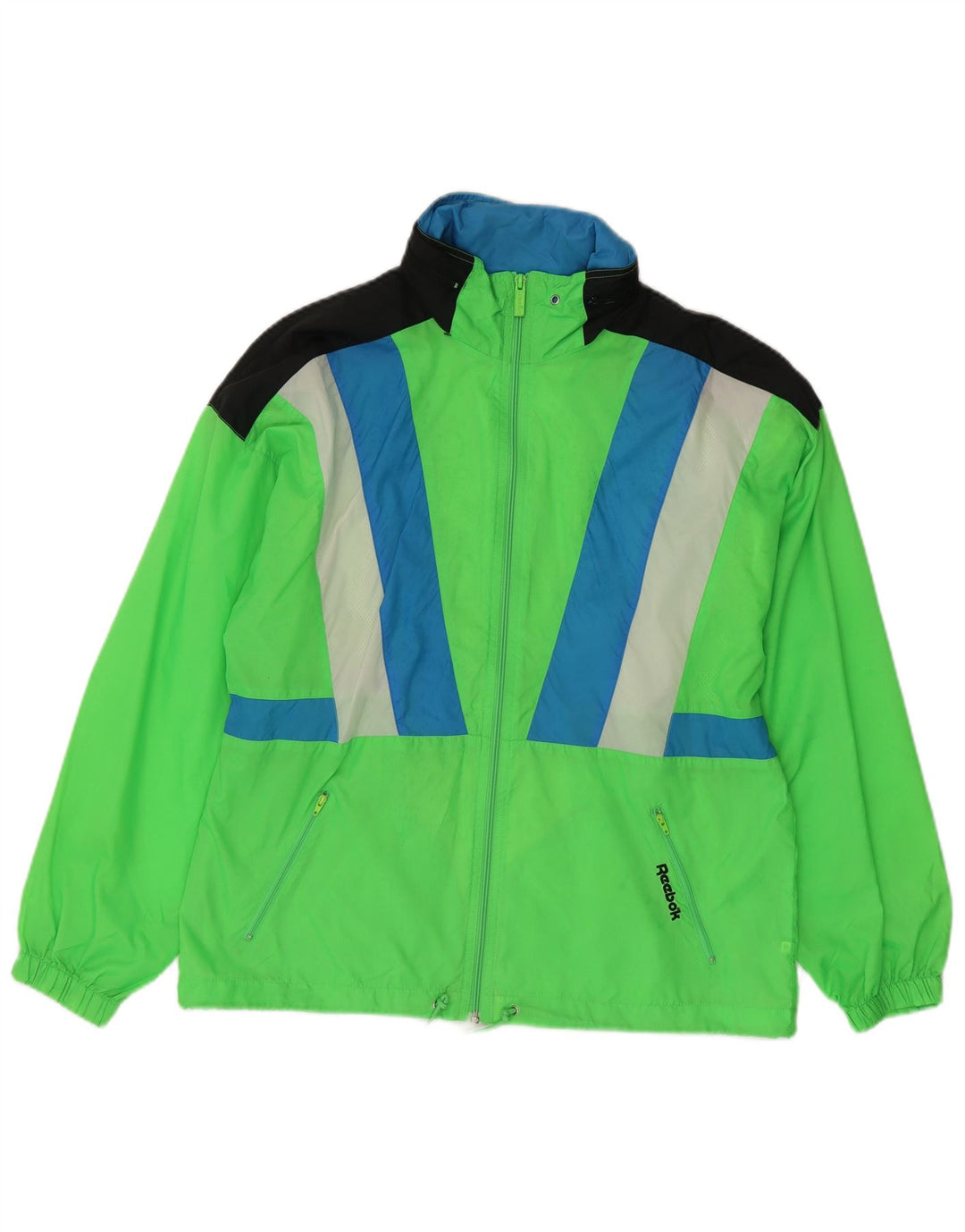 Jachetă de ploaie pentru bărbați Reebok UK 38 Medium Green Colorblock Nylon