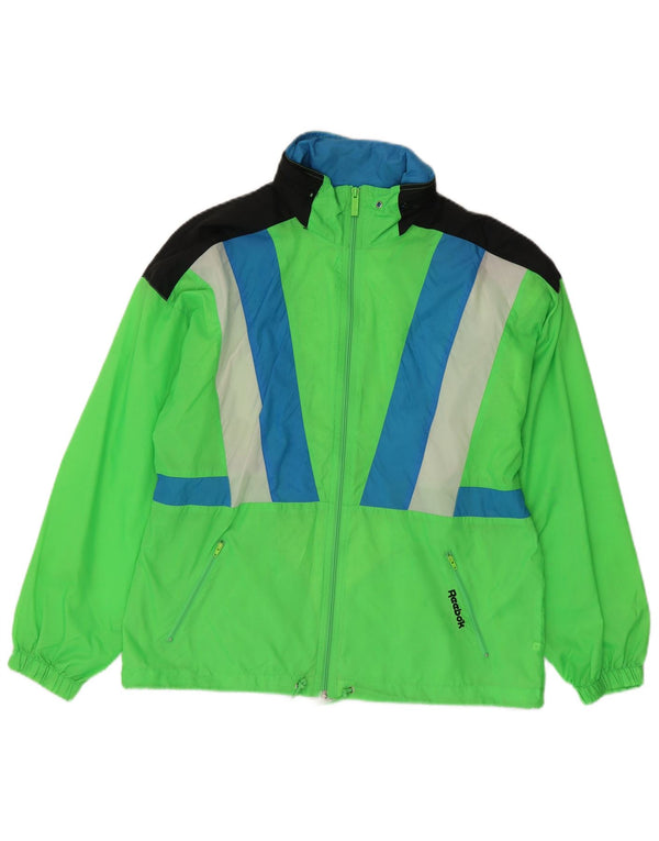 Jachetă de ploaie pentru bărbați Reebok UK 38 Medium Green Colorblock Nylon
