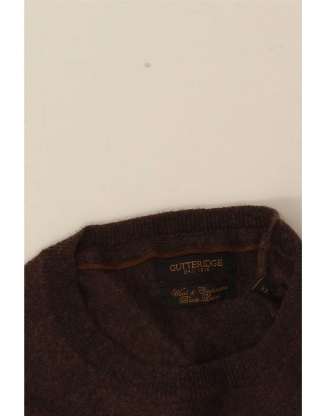 Pulover pentru femei Gutteridge cu decolteu triplu UK 18 XL Lână maro