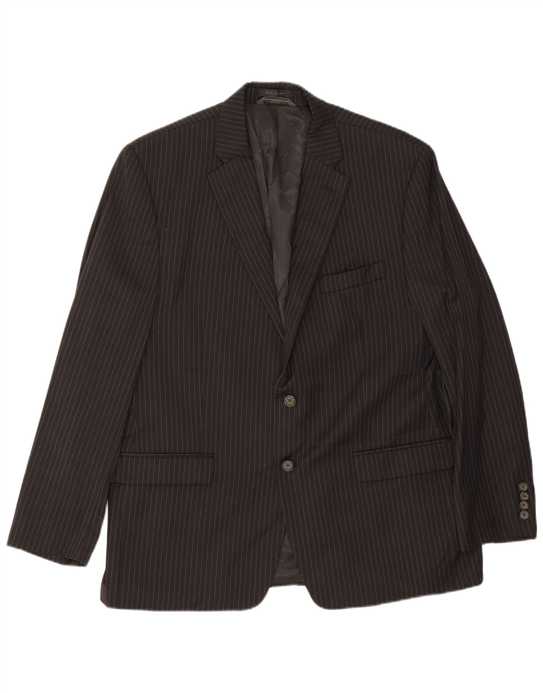 Jachetă pentru bărbați Ralph Lauren cu 2 nasturi UK 46 2XL Lână neagră cu dungi