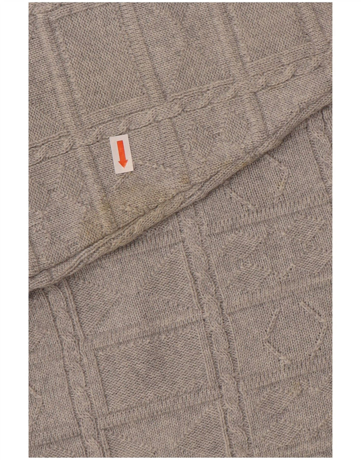 Pulover vintage pentru bărbați cu decolteu în V IT 50 Medium Gri Poliacrilic