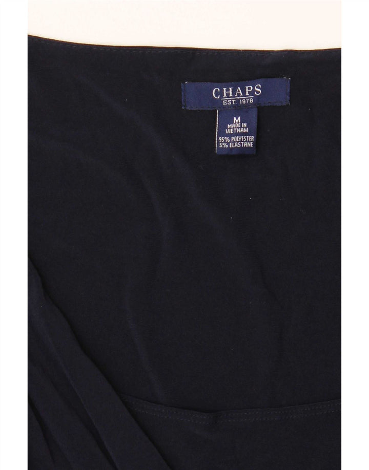 Rochie A-Line pentru femei Chaps cu mâneci 3/4 UK 12 Poliester mediu bleumarin