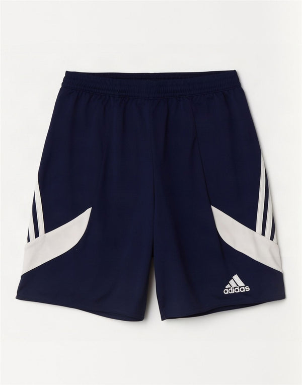 Pantaloni scurți sport pentru bărbați Adidas Climalite, mici, bleumarin, poliester color bloc