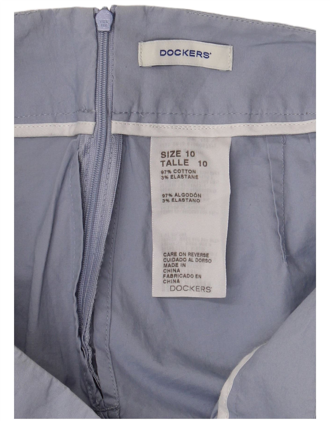 Fusta mini pentru femei DOCKERS US 10 mare W32 bumbac albastru