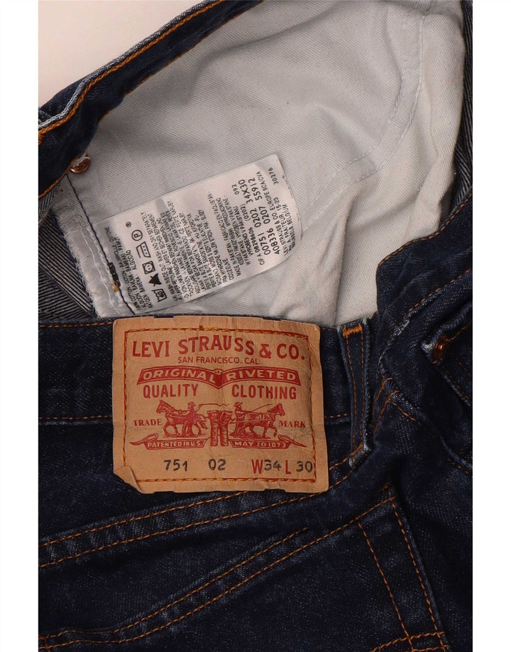 Blugi drepti 751 pentru femei Levi's W34 L30 Bumbac albastru