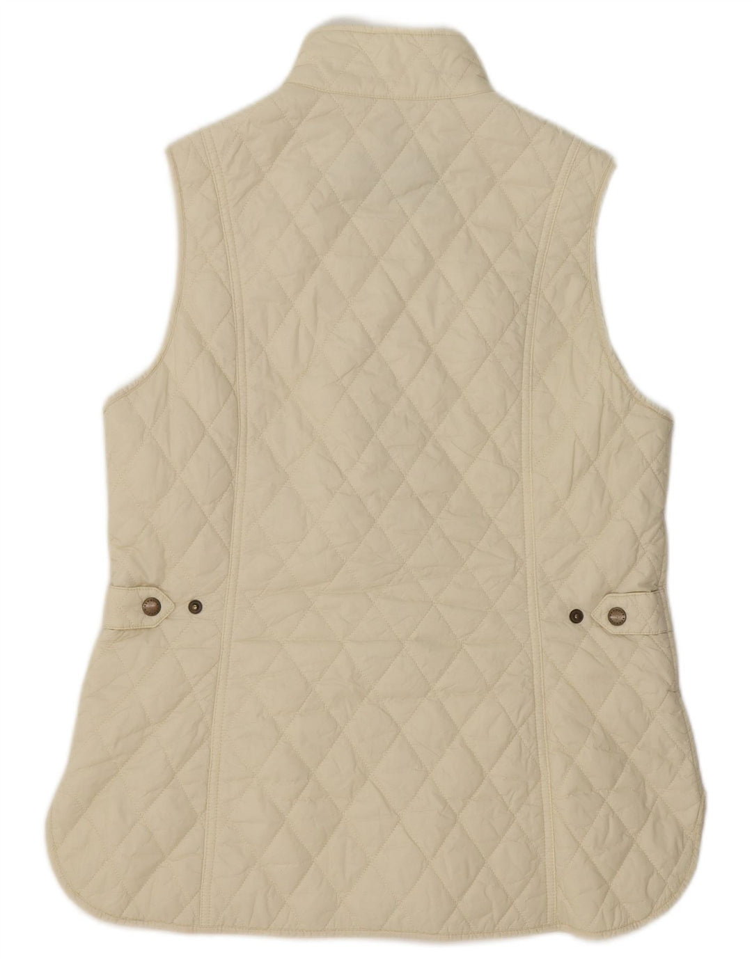 BARBOUR Womens Quilted Gilet UK 14 Large Off White