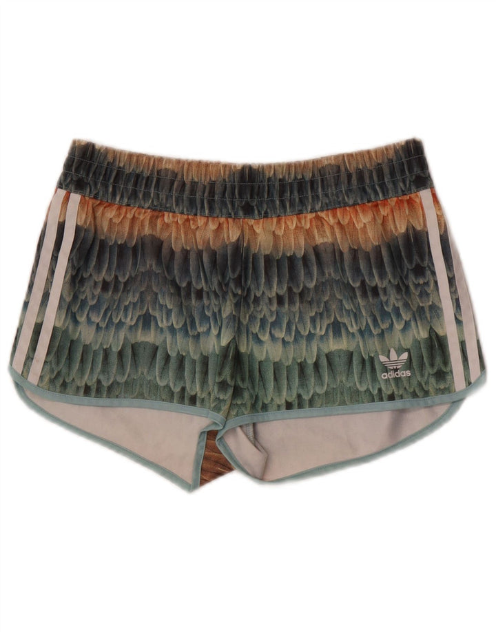 Pantaloni scurți sport adidas cu model abstract pentru femei UK 8 mic multicolor