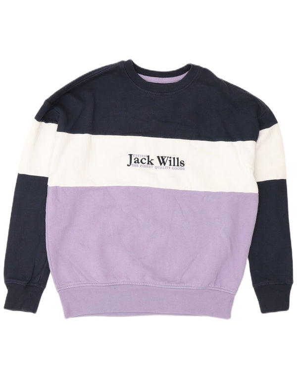 Jack Wills Pulover cu grafic pentru femei UK 6 XS Multicolor
