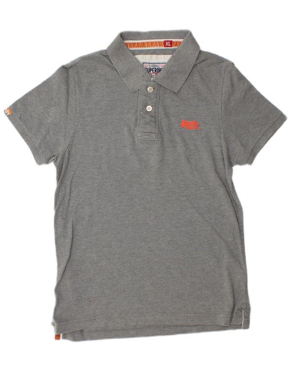 Tricou polo pentru bărbați Superdry XL bumbac gri