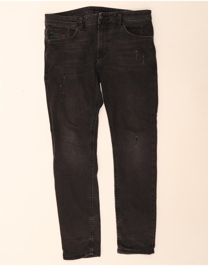Jeans slim pentru bărbați Diesel Distressed W34 L30 bumbac gri