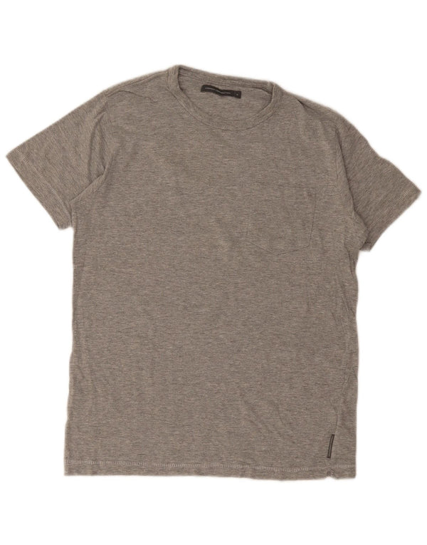 French Connection Mens T-Shirt Top Medium Grey Flecked Cotton