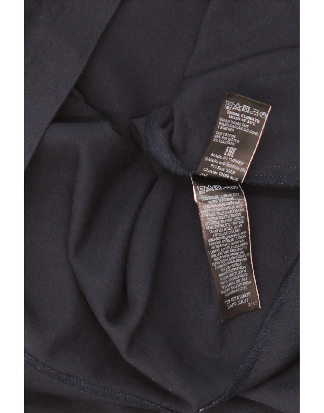 Fusta mini pentru femei Marks & Spencer UK 8 Small W28 Bumbac bleumarin