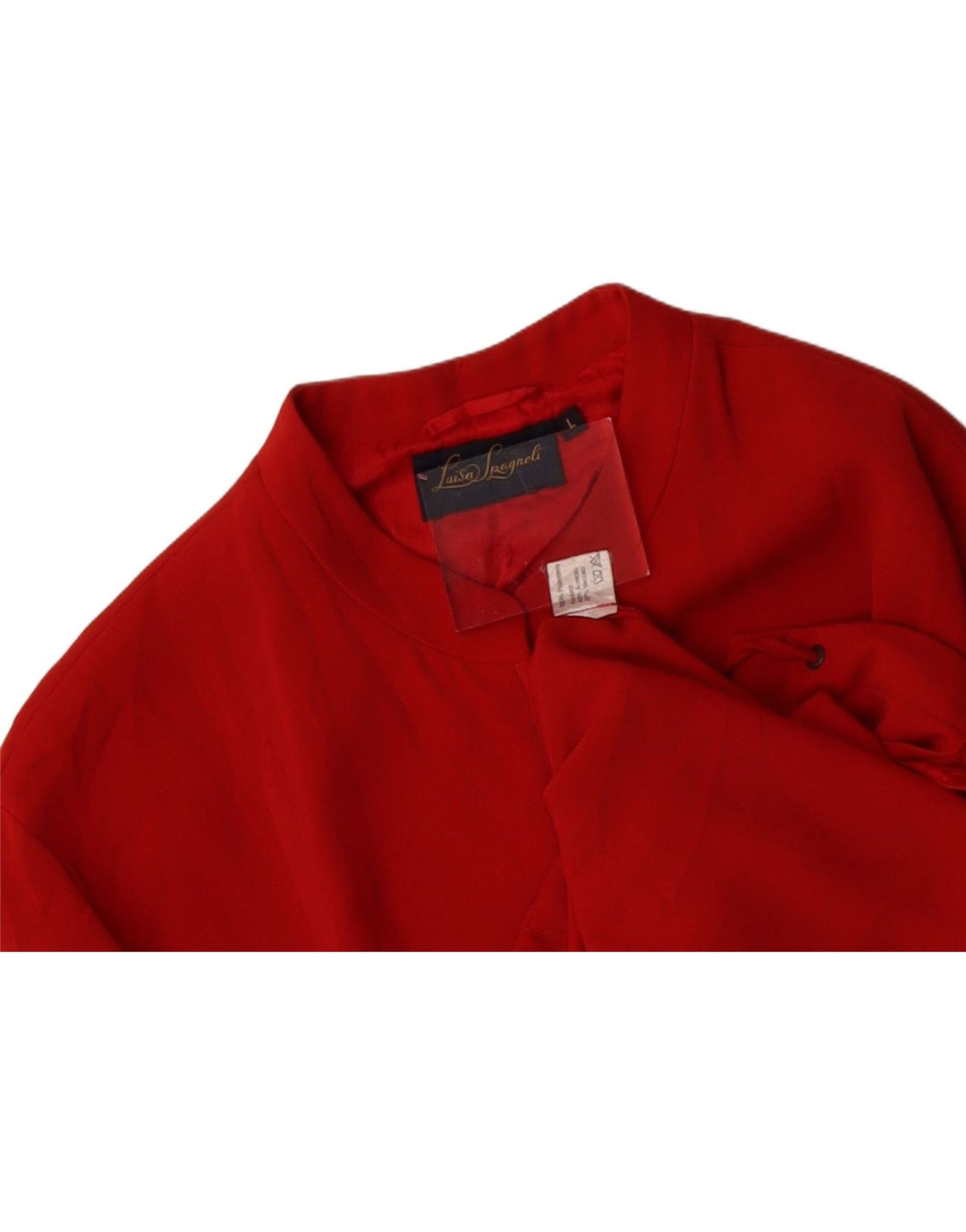 LUISA SPAGNOLI Womens Blazer Jacket UK 16 Large Red Polyester Vintage Luisa Spagnoli and Second-Hand Luisa Spagnoli from Messina Hembry 