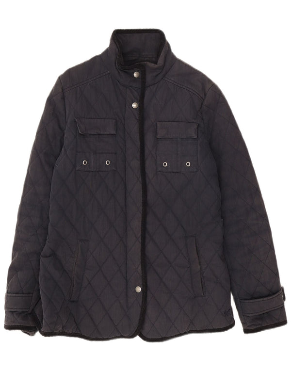 Crew Clothing Jachetă matlasată pentru femei UK 12 Medium Bleumarin Bumbac