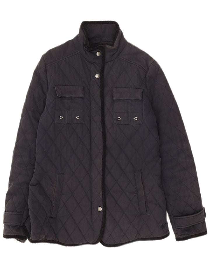 Crew Clothing Jachetă matlasată pentru femei UK 12 Medium Bleumarin Bumbac
