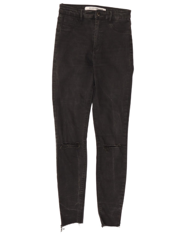 Blugi skinny distressed pentru femei Zara EU 38 Small W28 L28 Bumbac negru