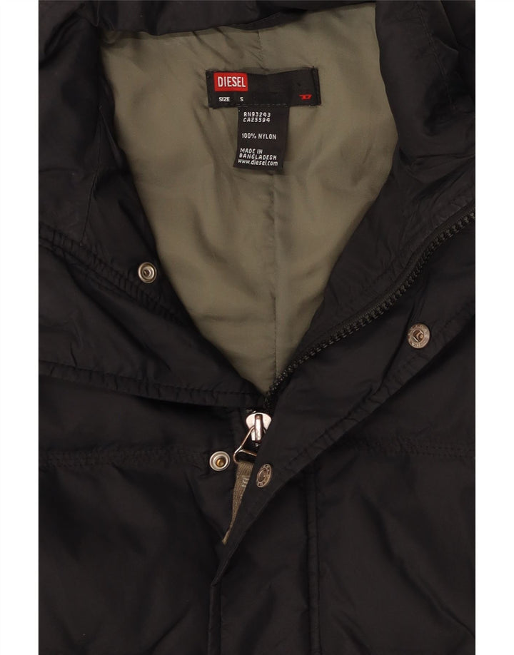 DIESEL Womens Padded Jacket UK 10 Small Black Nylon Vintage Diesel and Second-Hand Diesel from Messina Hembry 