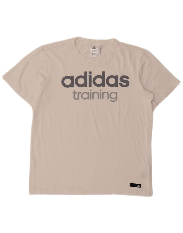 Tricou Adidas Climalite Graphic Top Bumbac Alb Mediu